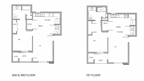 Floor plan for 1 bed, 1 bath, 630 sqft